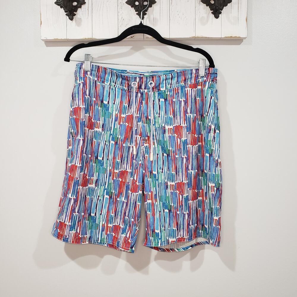 Johnnie-O Amelia Print Swim Board Shorts Medium